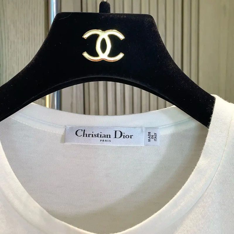 Dior Dior White Cotton Blend Summer T-Shirt 0089 Size XS / US 0-2 / IT 36-38 - 8 Thumbnail
