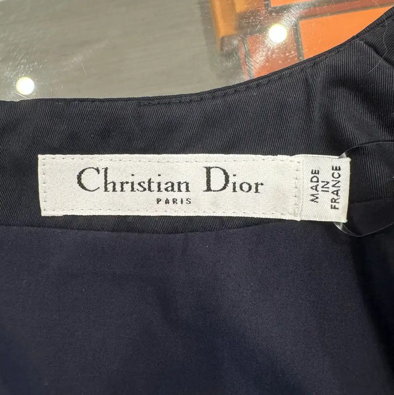 Dior Dior Black Cotton Dress - Size L 0089 Size L / US 10 / IT 46 - 4 Thumbnail