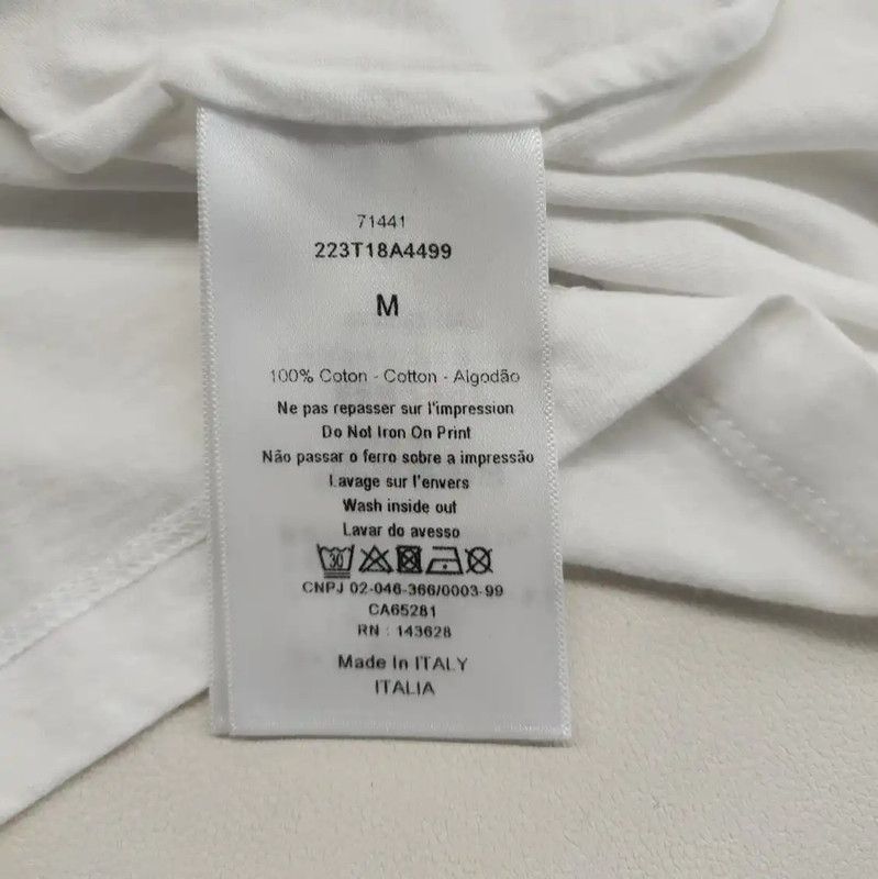 Dior Dior White Cotton T-Shirt with Lion Print 0089 Size M / US 6-8 / IT 42-44 - 4 Thumbnail