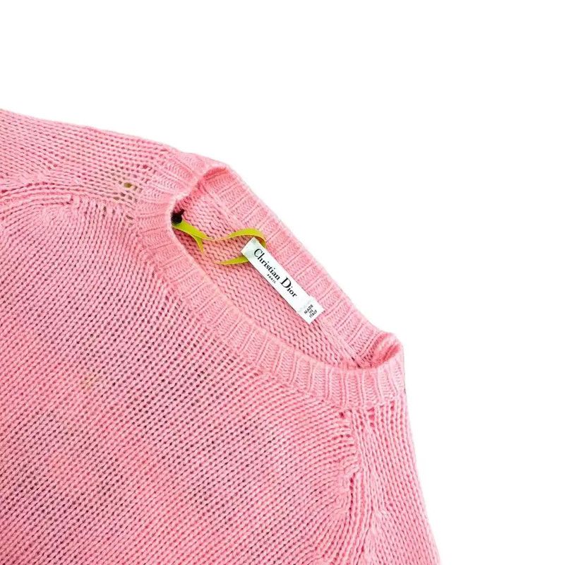 Dior Dior Pink Knit Pullover Sweater for Women 0089 Size XS / US 0-2 / IT 36-38 - 3 Thumbnail