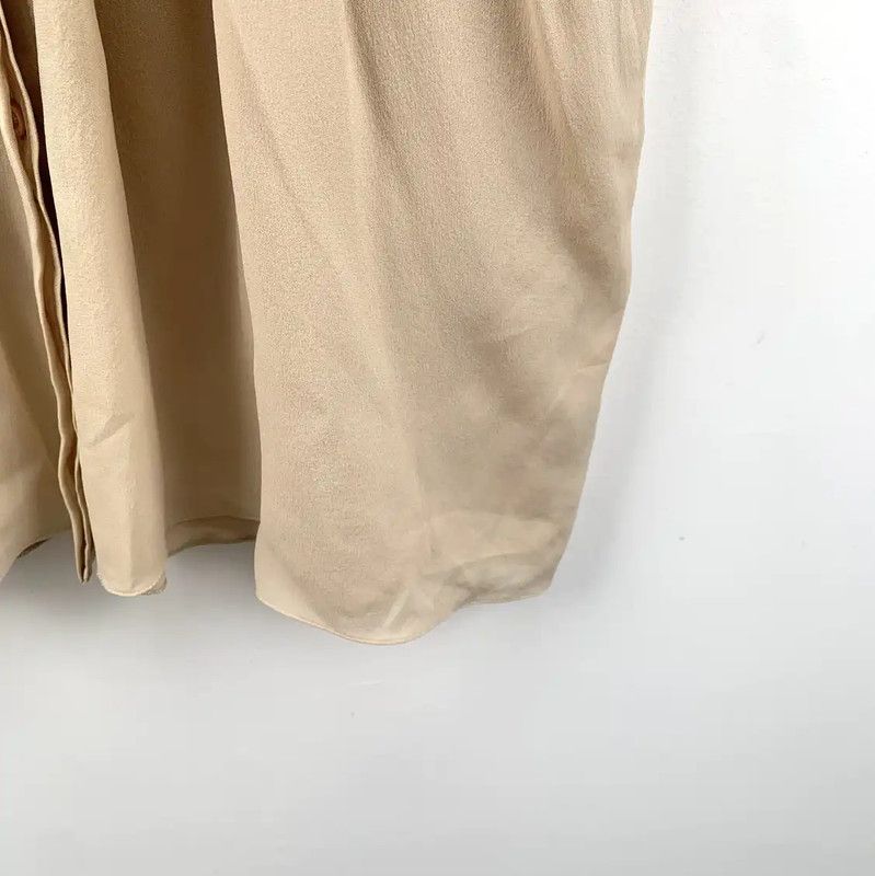 Dior Dior Beige Silk Long Sleeve Dress 0089 Size XS / US 0-2 / IT 36-38 - 4 Thumbnail
