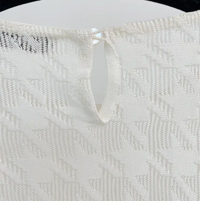 Dior Dior White Long Sleeve Top for Women 0089 Size S / US 4 / IT 40 - 5 Thumbnail