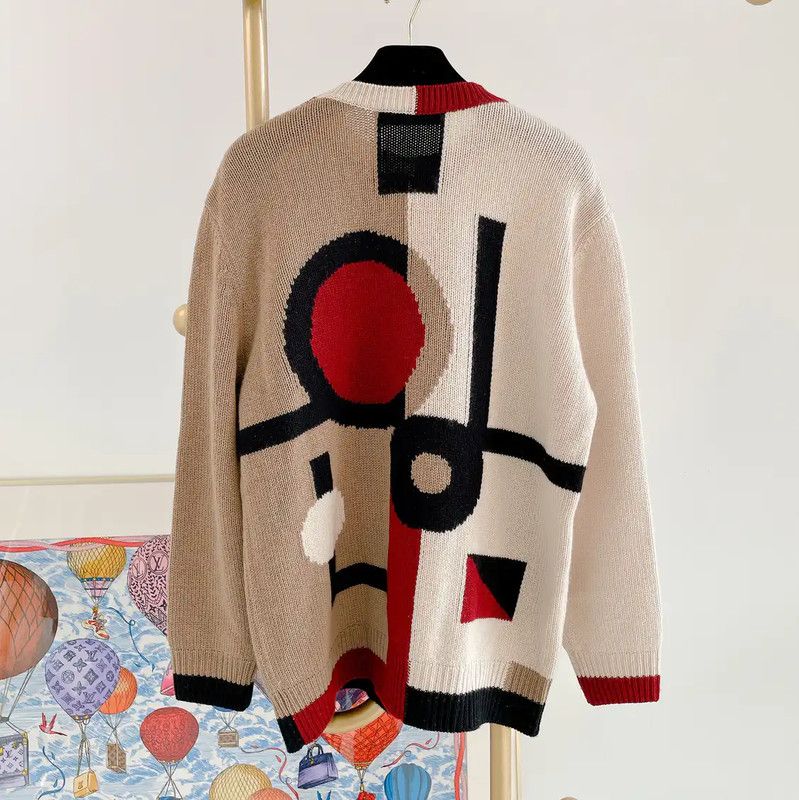 Dior Dior Color-Block Cashmere Sweater for Women 0089 Size S / US 4 / IT 40 - 2 Thumbnail