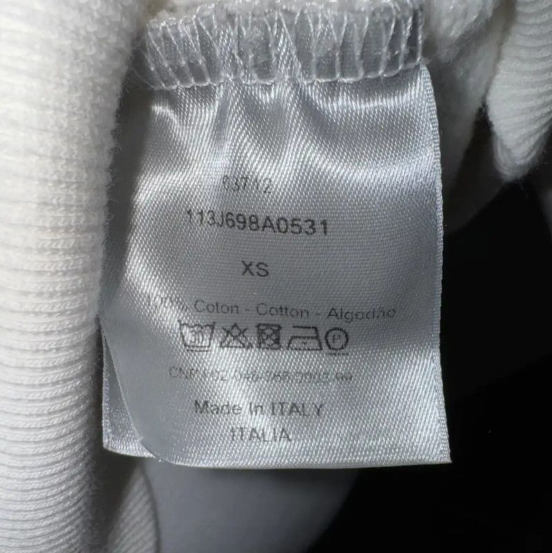 Dior Dior White Cotton Hooded Sweatshirt for Women 0089 Size XS / US 0-2 / IT 36-38 - 3 Thumbnail