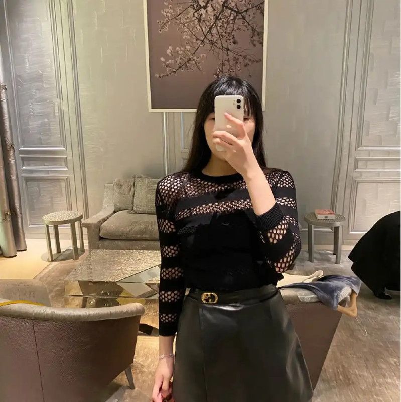 Dior Dior Black Cotton Long Sleeve Pullover Sweater 0089 Size S / US 4 / IT 40 - 8 Thumbnail