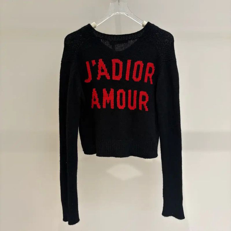 Dior Dior Black Cashmere Long Sleeve Pullover Sweater 0089 Size S / US 4 / IT 40 - 2 Thumbnail
