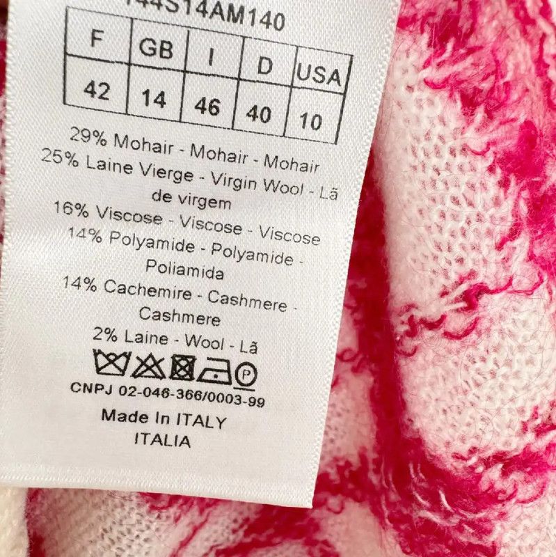 Dior Dior Pink Wool Long Sleeve Sweater 0089 Size S / US 4 / IT 40 - 4 Thumbnail