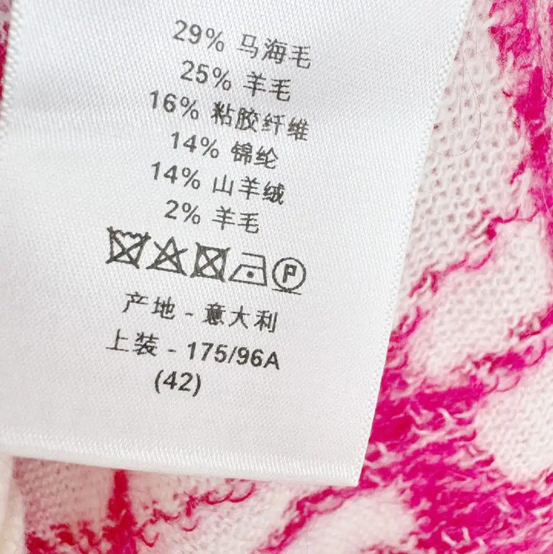 Dior Dior Pink Wool Long Sleeve Sweater 0089 Size S / US 4 / IT 40 - 5 Thumbnail