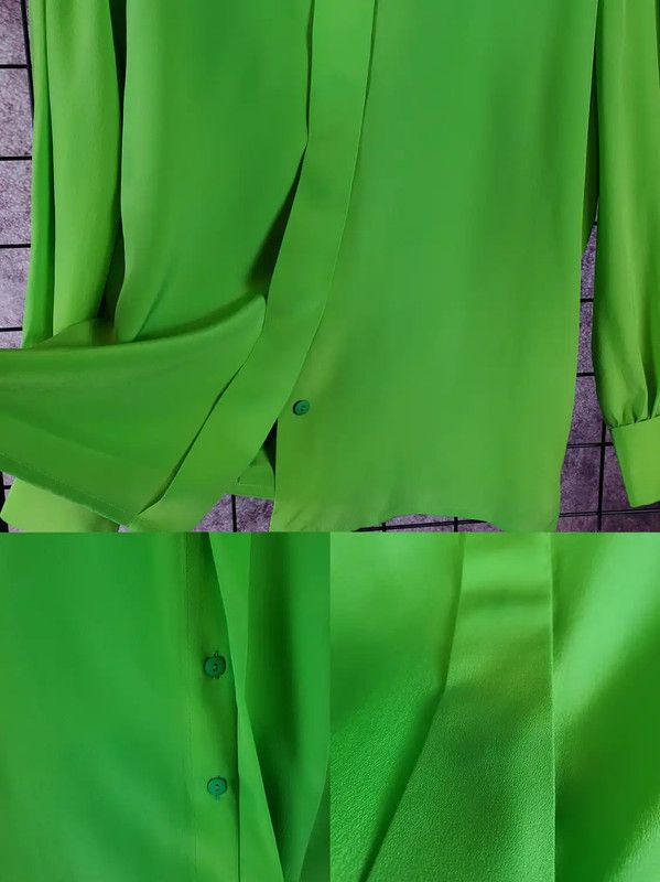 Dior Dior Silk Embroidered Green Long Sleeve Blouse 0089 Size M / US 6-8 / IT 42-44 - 6 Thumbnail