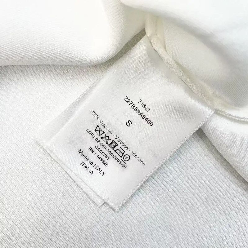 Dior Dior Women's Short Sleeve White Shirt 0089 Size S / US 4 / IT 40 - 4 Thumbnail