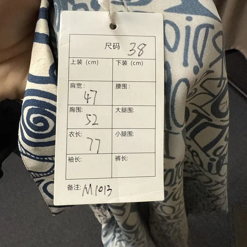 Dior Dior Women's Aqua Blue Logo Print Shirt 0089 Size M / US 6-8 / IT 42-44 - 5 Thumbnail