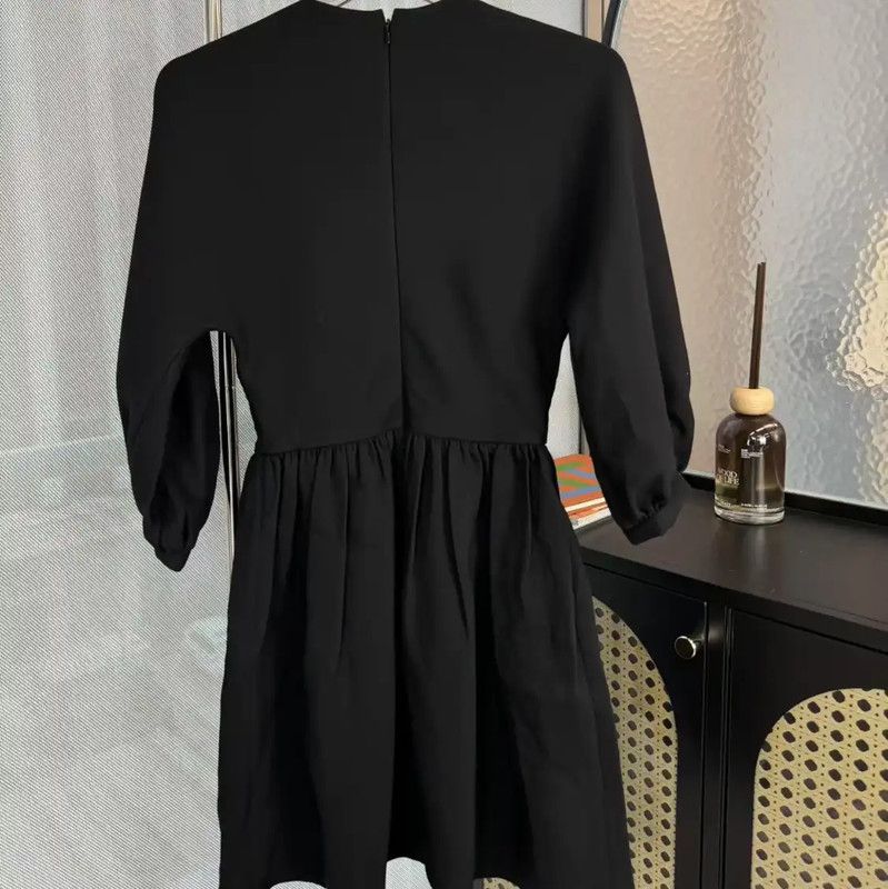 Dior Dior Black Wool Women's Dress 0089 Size S / US 4 / IT 40 - 2 Thumbnail