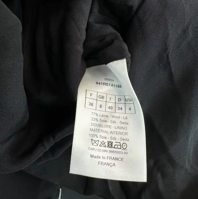 Dior Dior Black Wool Women's Dress 0089 Size S / US 4 / IT 40 - 3 Thumbnail