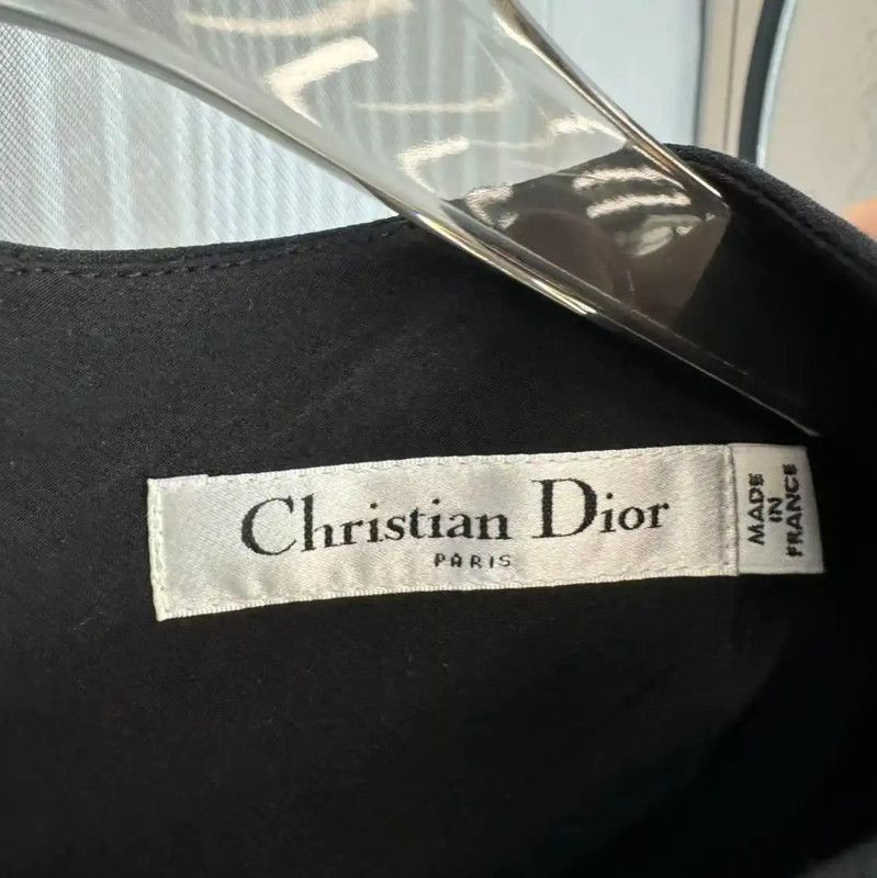 Dior Dior Black Wool Women's Dress 0089 Size S / US 4 / IT 40 - 4 Thumbnail