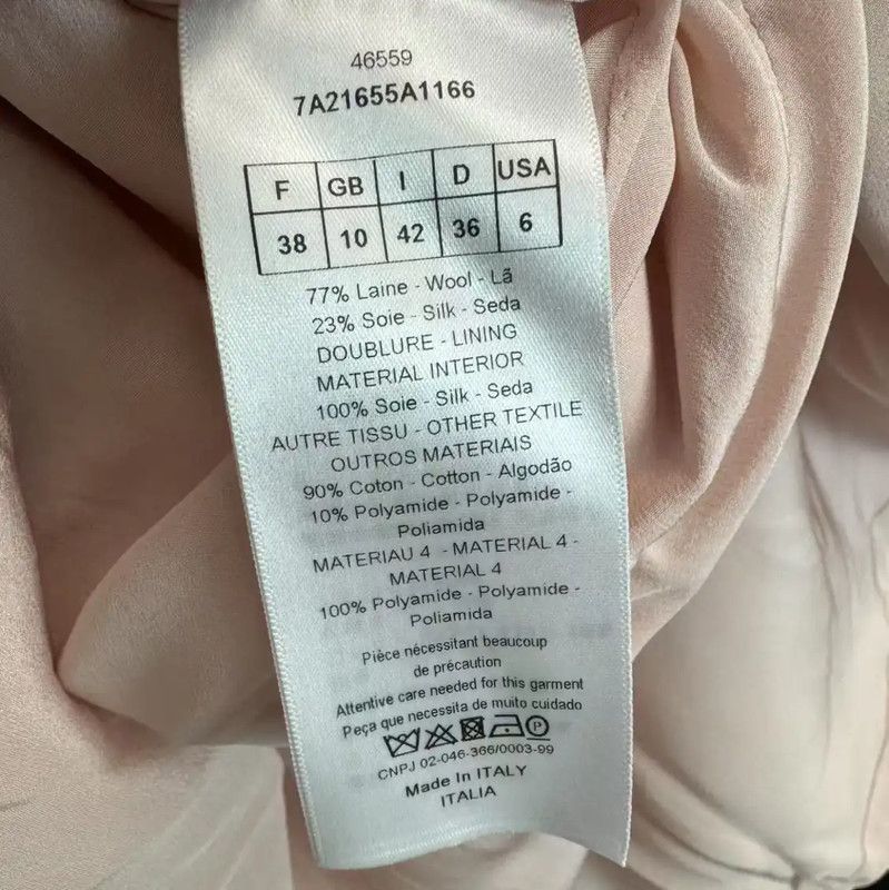 Dior Dior Pink Wool Dress with Lace Collar 0089 Size M / US 6-8 / IT 42-44 - 5 Thumbnail