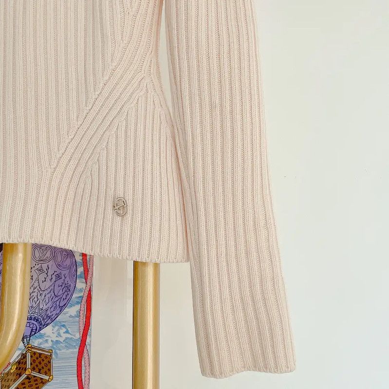 Dior Dior Beige Wool Long Sleeve Sweater 0089 Size XS / US 0-2 / IT 36-38 - 5 Thumbnail