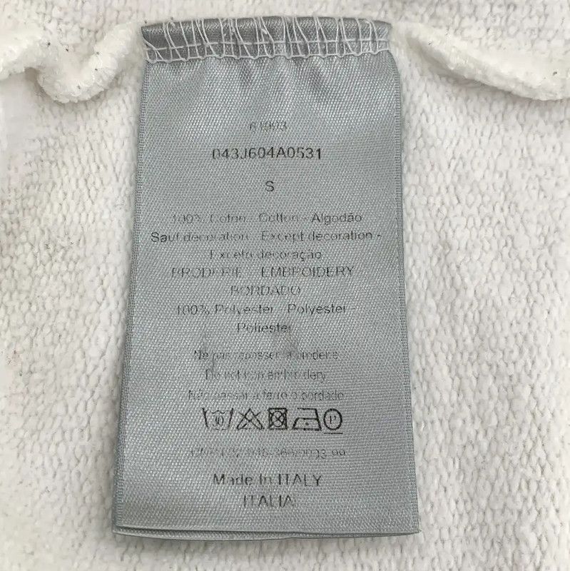 Dior Dior Women's White Cotton Sweatshirt 0089 Size S / US 4 / IT 40 - 7 Thumbnail