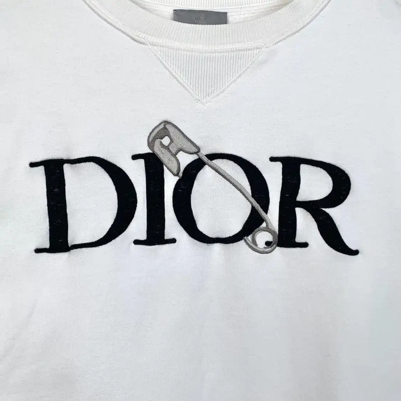 Dior Dior Women's White Cotton Sweatshirt 0089 Size S / US 4 / IT 40 - 4 Thumbnail