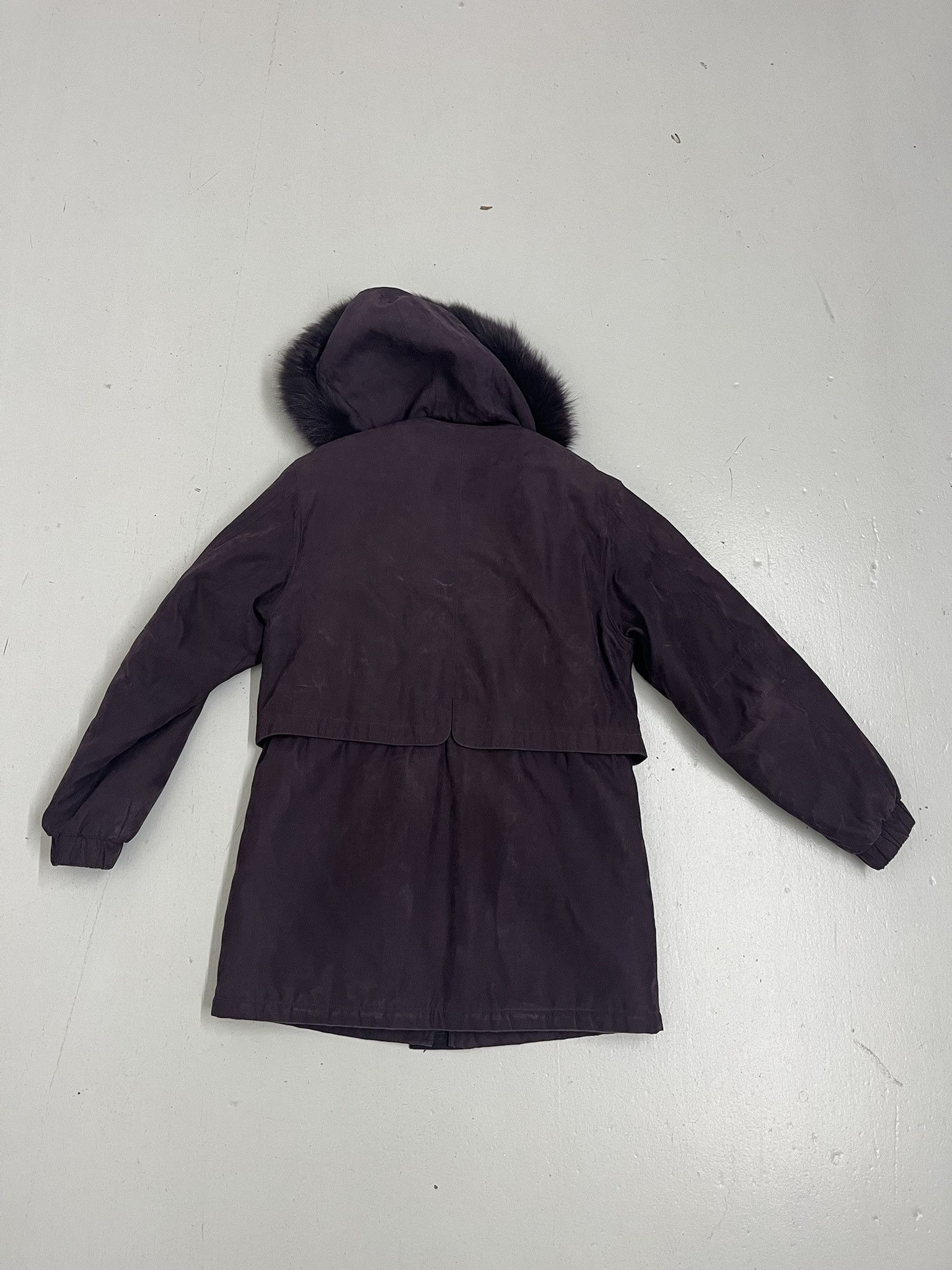 Vintage Vintage Purple Faux Suede Fur Collar Hooded Parka Size S Size US S / EU 44-46 / 1 - 3 Thumbnail
