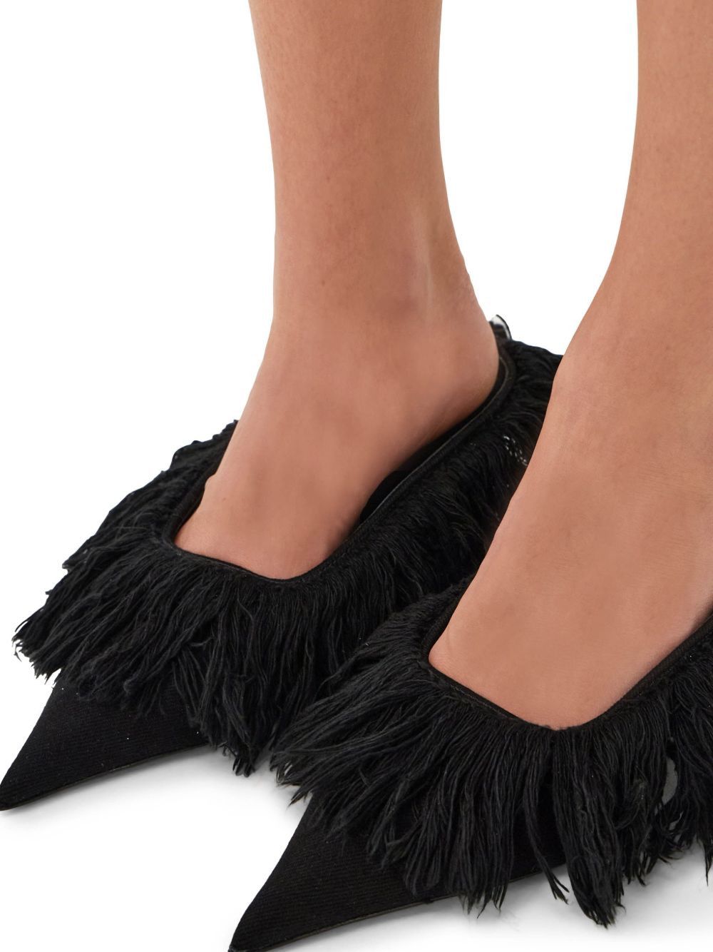 Salvatore Ferragamo Ferragamo Fringe Eva Mules SIZE 8 Size ONE SIZE - 4 Thumbnail