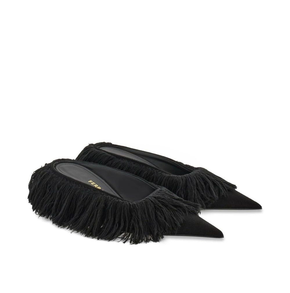 Salvatore Ferragamo Ferragamo Fringe Eva Mules SIZE 8 Size ONE SIZE - 2 Thumbnail