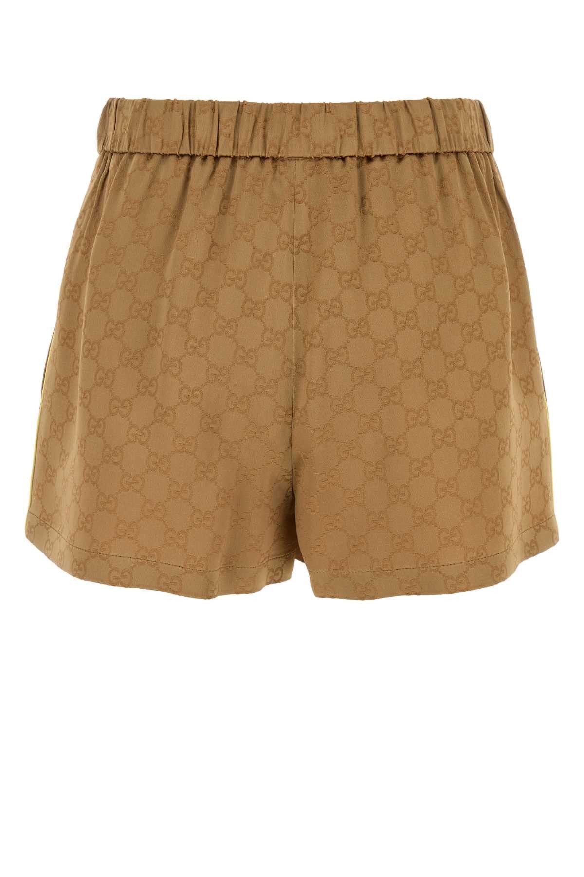Gucci Copper Gg Satin Shorts Size 26" / US 2 / IT 38 - 2 Thumbnail