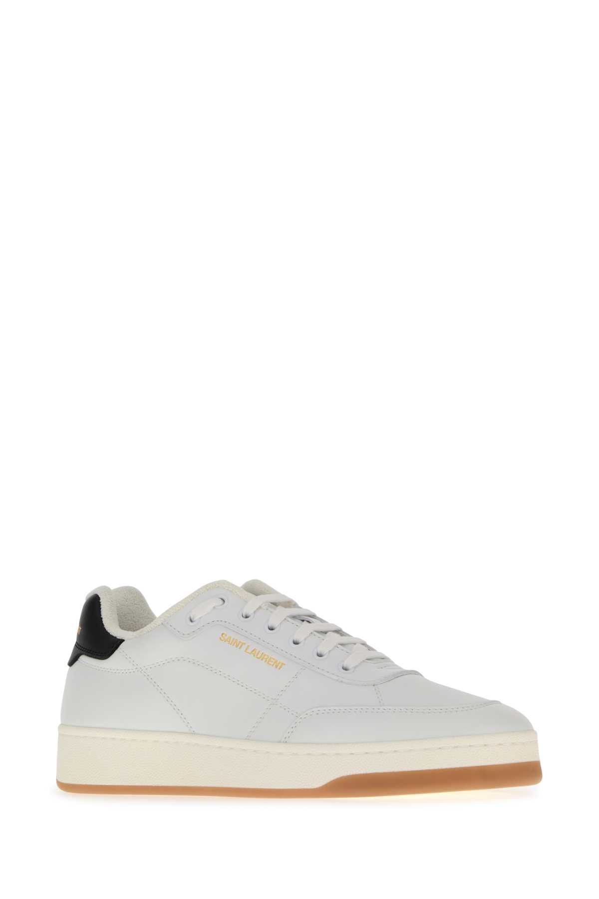 Saint Laurent Paris White Leather Sl/61 Sneakers Size US 8 / EU 41 - 2 Thumbnail