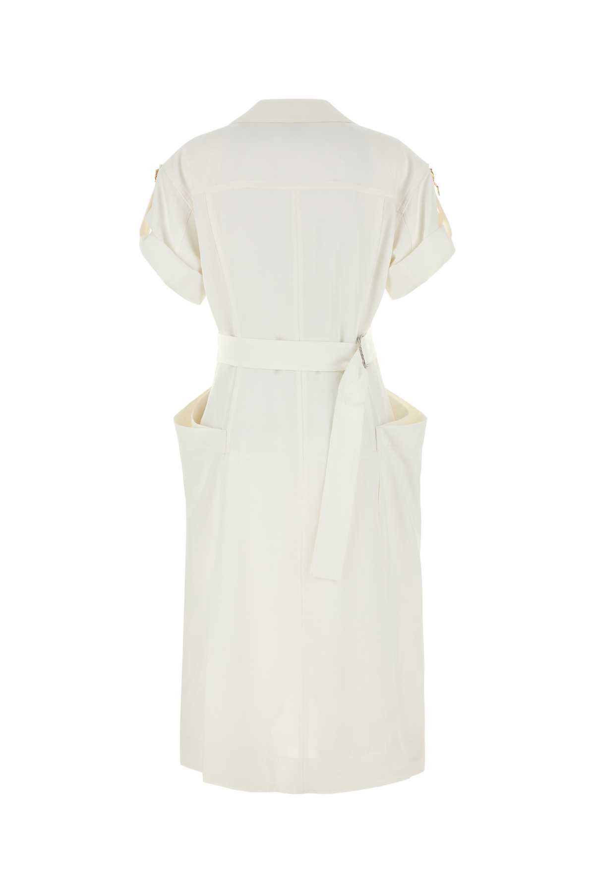 Bottega Veneta White Viscose Blend Dress Size M / US 6-8 / IT 42-44 - 2 Thumbnail