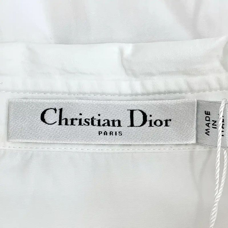 Dior Dior White Cotton Short Sleeve Shirt 0089 Size XS / US 0-2 / IT 36-38 - 5 Thumbnail