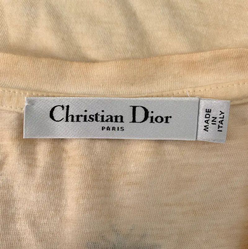 Dior Dior Yellow Cotton Women's T-Shirt 0089 Size S / US 4 / IT 40 - 6 Thumbnail