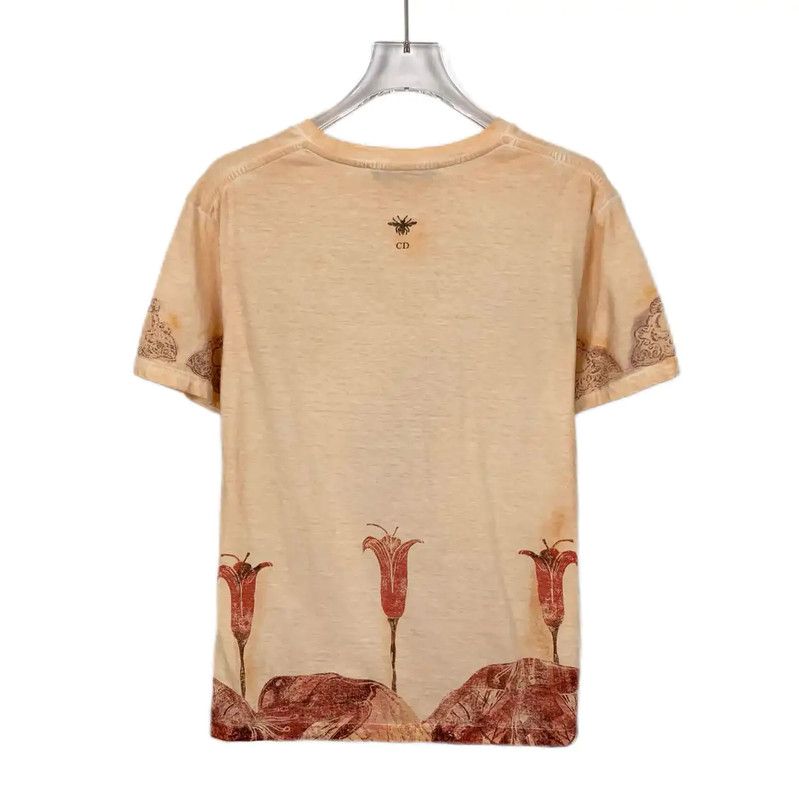 Dior Dior Yellow Cotton Women's T-Shirt 0089 Size S / US 4 / IT 40 - 2 Thumbnail