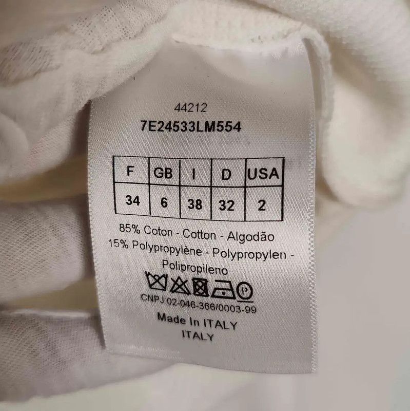 Dior Dior White Cotton Pullover Sweater for Women 0089 Size S / US 4 / IT 40 - 4 Thumbnail