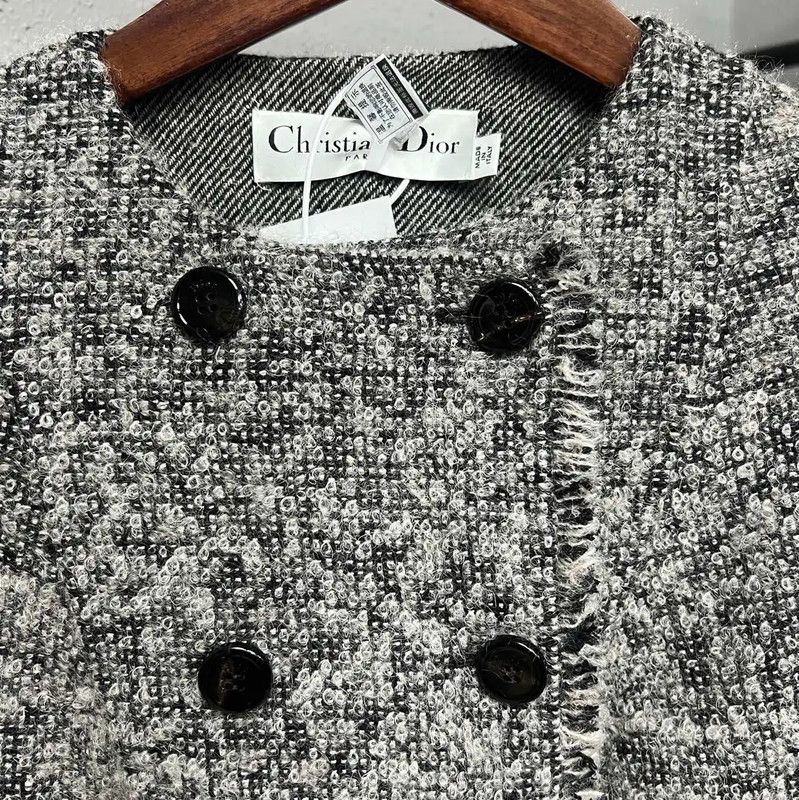 Dior Dior Multicolor Wool Women's Coat Size S 0089 Size S / US 4 / IT 40 - 3 Thumbnail