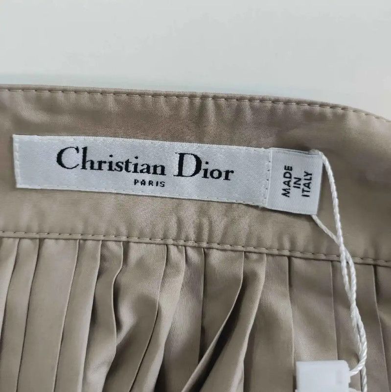 Dior Dior Khaki Pleated Women's Skirt 0089 Size 23" - 3 Thumbnail