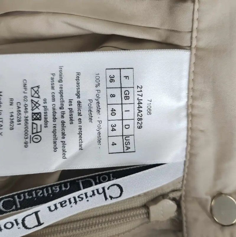 Dior Dior Khaki Pleated Women's Skirt 0089 Size 23" - 4 Thumbnail