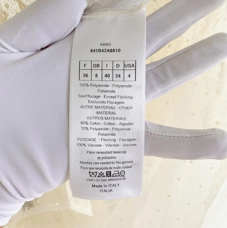 Dior Dior Summer White Long Sleeve Shirt 0089 Size S / US 4 / IT 40 - 7 Thumbnail