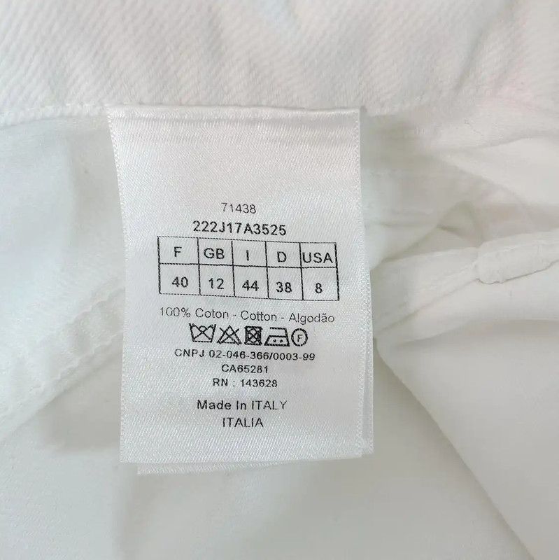 Dior Dior White Cotton Women's Shorts 0089 Size 29" - 6 Thumbnail