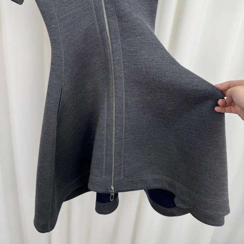 Dior Dior Gray Wool Blend Logo Dress 0089 Size XS / US 0-2 / IT 36-38 - 5 Thumbnail