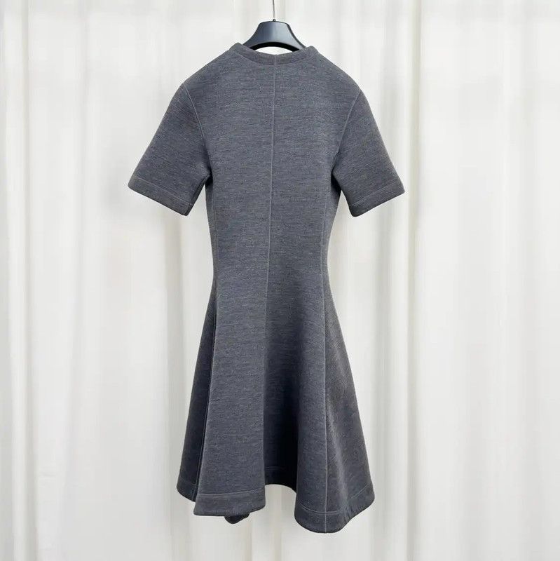 Dior Dior Gray Wool Blend Logo Dress 0089 Size XS / US 0-2 / IT 36-38 - 2 Thumbnail