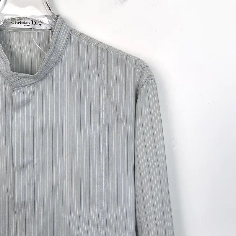 Dior Dior Light Blue Silk Women's Shirt 0089 Size S / US 4 / IT 40 - 3 Thumbnail
