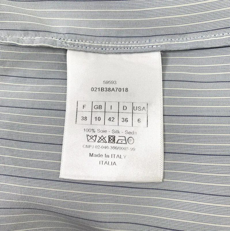 Dior Dior Light Blue Silk Women's Shirt 0089 Size S / US 4 / IT 40 - 6 Thumbnail