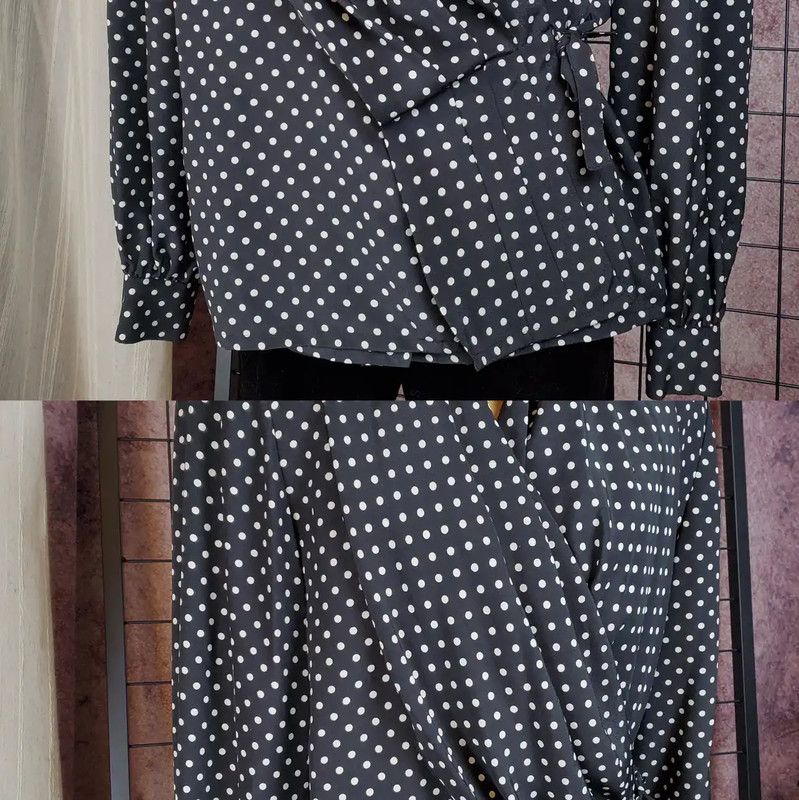 Dior Dior Black Polka Dot Long Sleeve Blouse 0089 Size M / US 6-8 / IT 42-44 - 5 Thumbnail