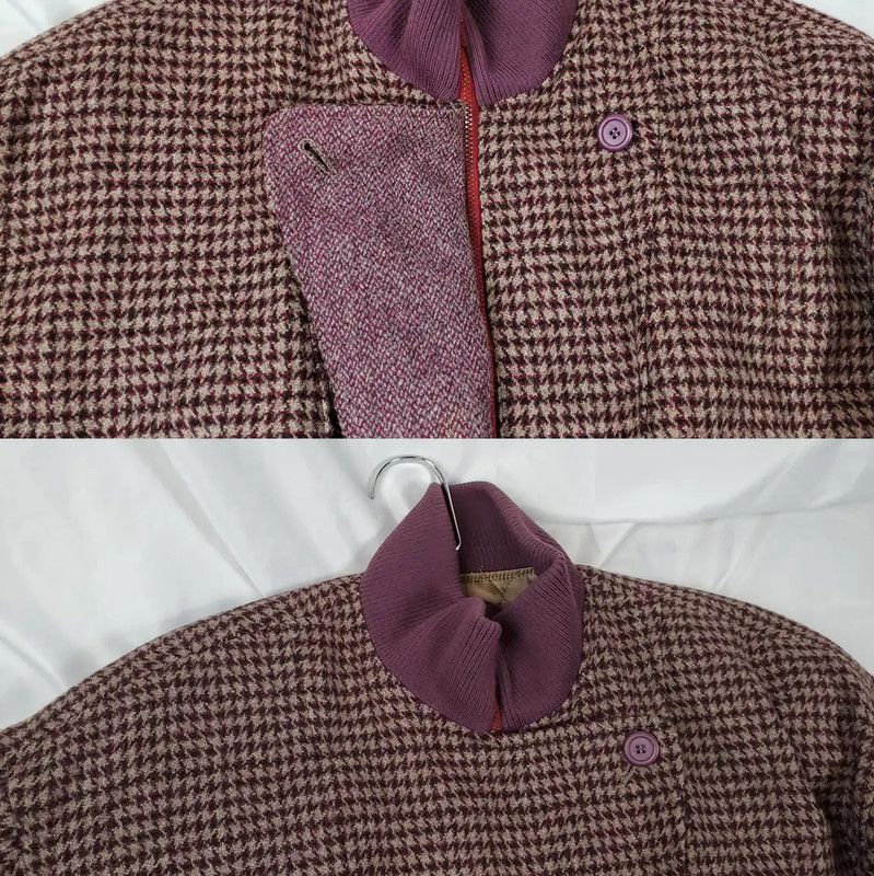 Dior Dior Purple Houndstooth Wool Women’s Jacket 0089 Size M / US 6-8 / IT 42-44 - 5 Thumbnail