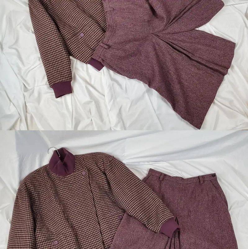 Dior Dior Purple Houndstooth Wool Women’s Jacket 0089 Size M / US 6-8 / IT 42-44 - 2 Thumbnail