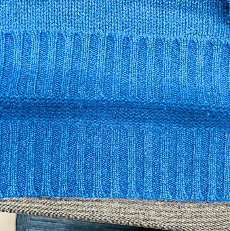 Dior Dior Blue Wool Cropped Sweater 0089 Size XS / US 0-2 / IT 36-38 - 7 Thumbnail