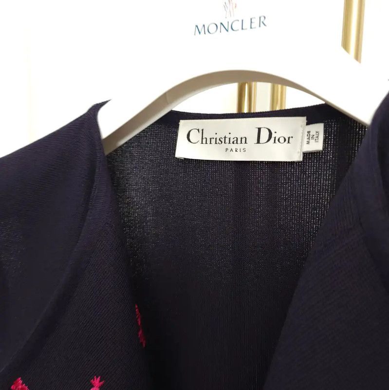Dior Dior Embroidered Cotton Short Sleeve Pullover 0089 Size L / US 10 / IT 46 - 5 Thumbnail