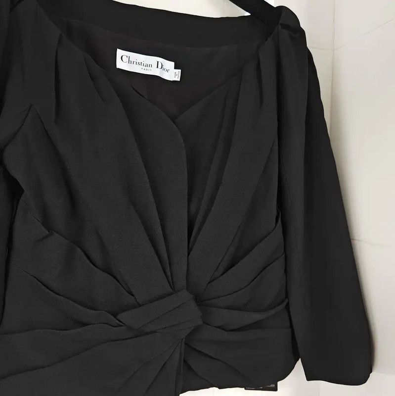 Dior Dior Black Silk Short Coat for Women 0089 Size M / US 6-8 / IT 42-44 - 8 Thumbnail