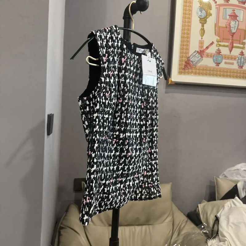 Dior Dior Black Printed Sleeveless T-Shirt 0089 Size S / US 4 / IT 40 - 3 Thumbnail