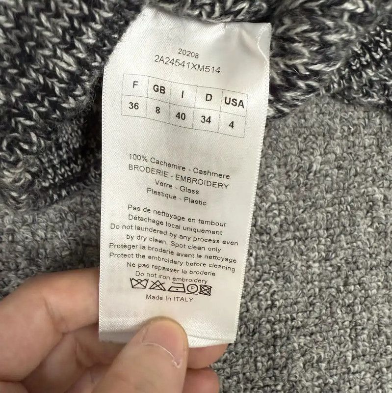 Dior Dior Gray Wool Pullover Sweater 0089 Size S / US 4 / IT 40 - 4 Thumbnail