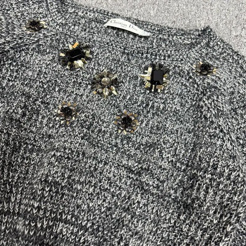 Dior Dior Gray Wool Pullover Sweater 0089 Size S / US 4 / IT 40 - 3 Thumbnail